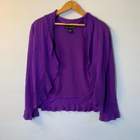 5/ $25 Isabelle Rodriguez Purple Open Front Cardigan S - Picture 4 of 11